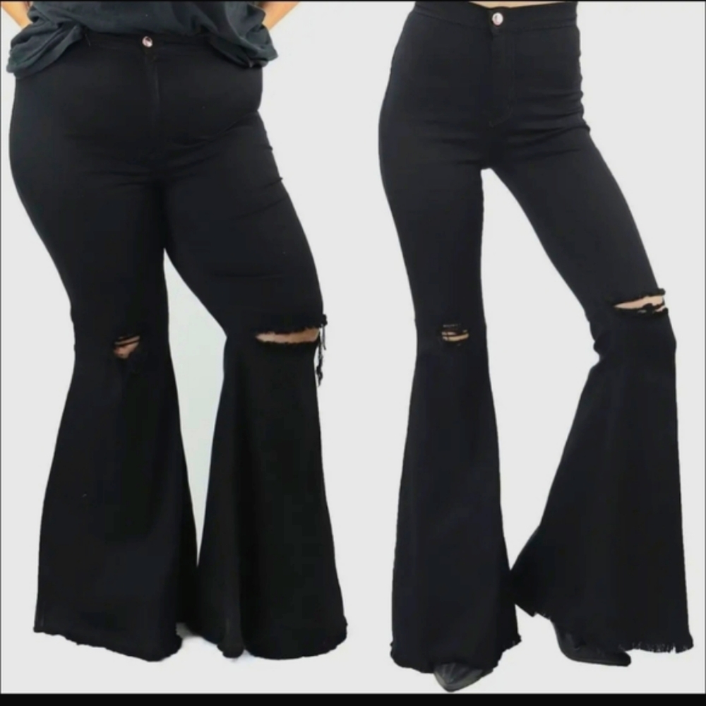 Janis Extra Wide Stretch Bellbottom Jeans 1XL vibrant m.i.u